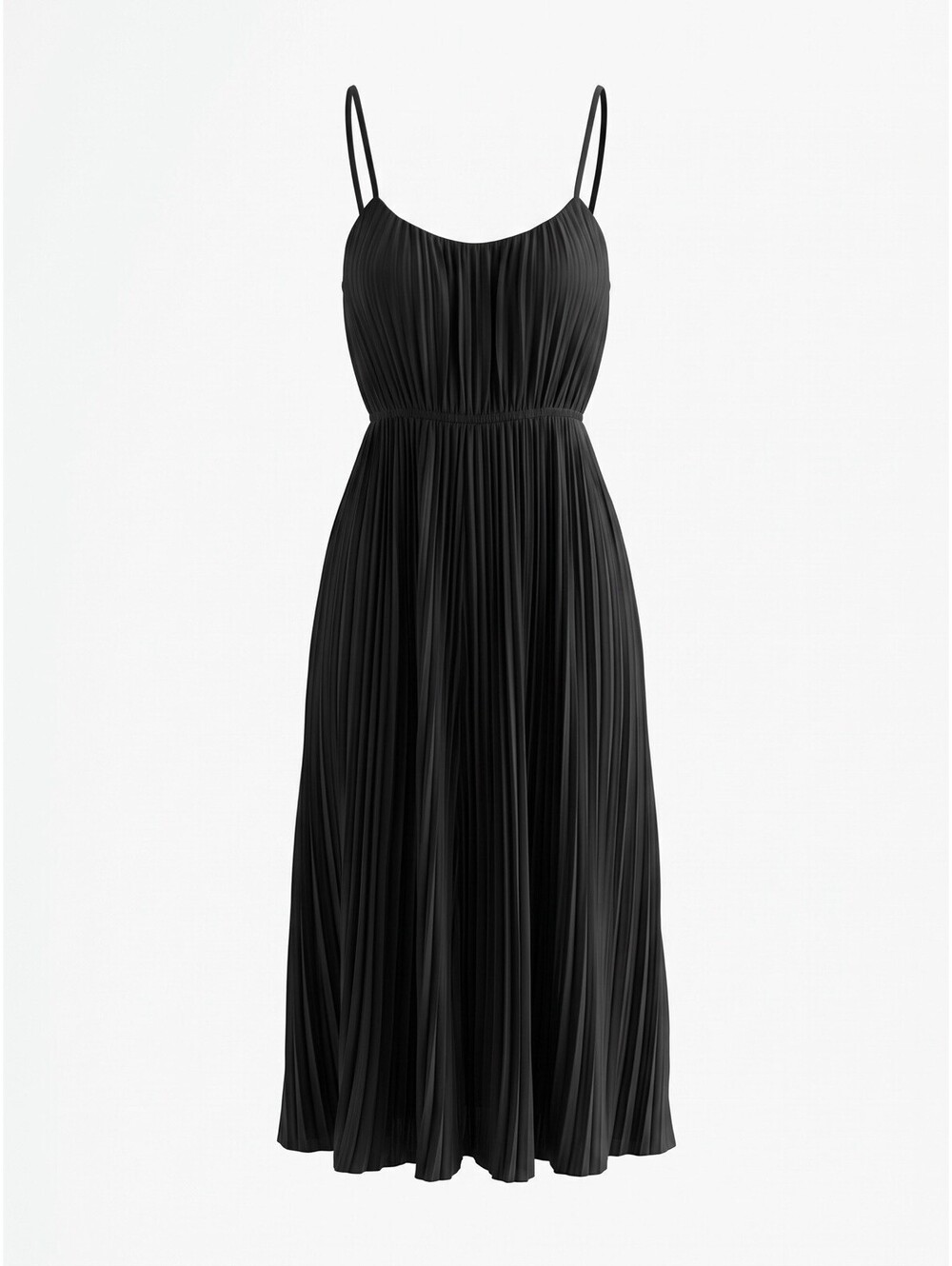 $468 Vince Women's Black Crinkled Satin Cami Slip Midi Dress size L NWT Cocktail